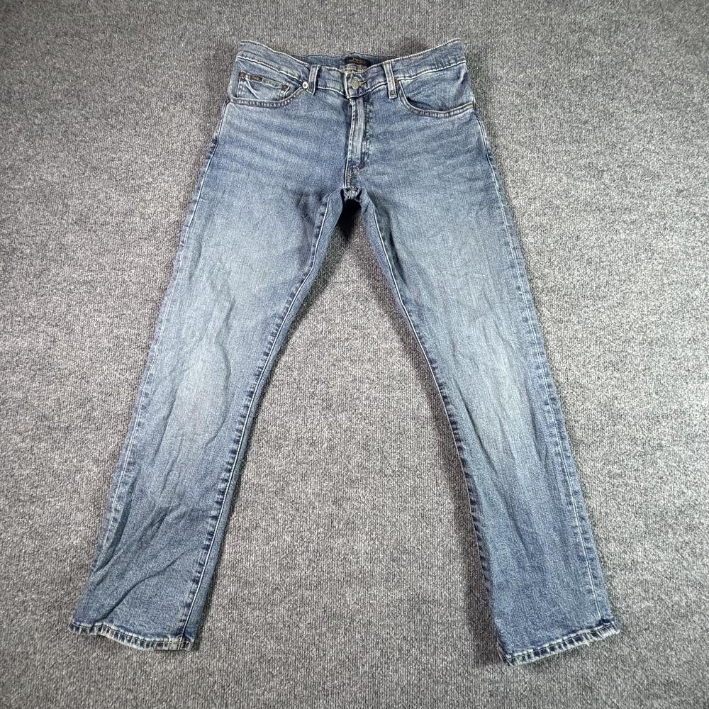 Polo Ralph Lauren Straight Jeans Men's 33x32 Blue Cotton Denim Workwear Outdoors